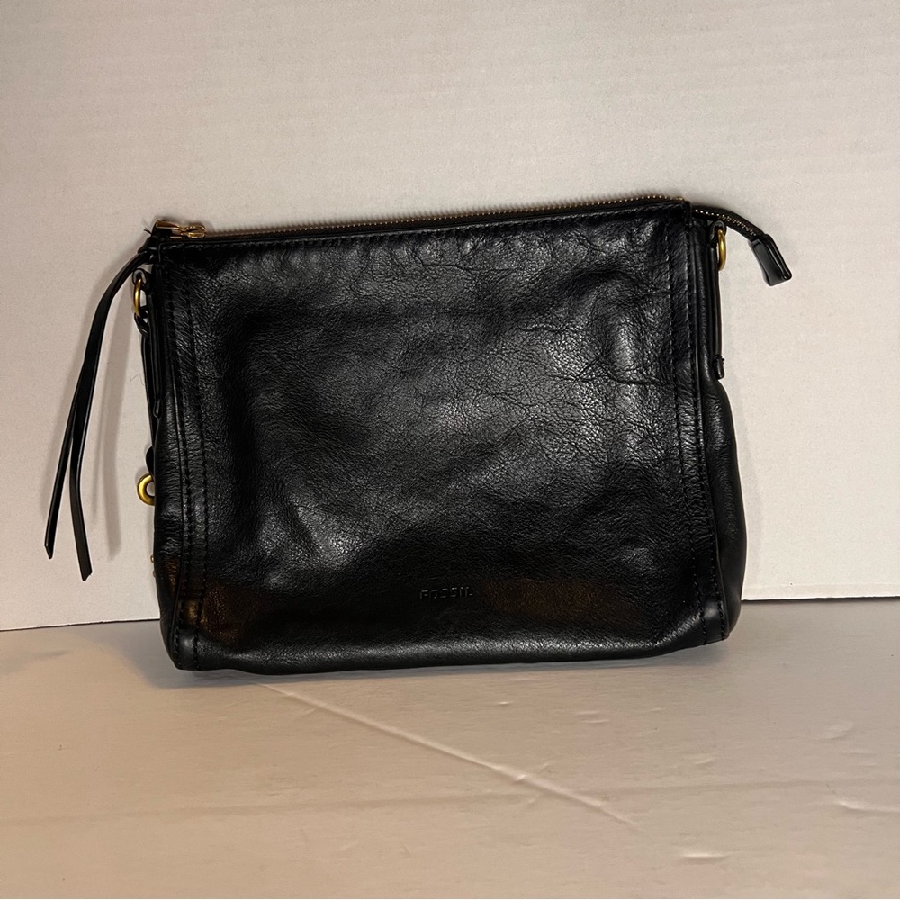 FOSSIL |  Women’s Leather Crossbody Purse, Black